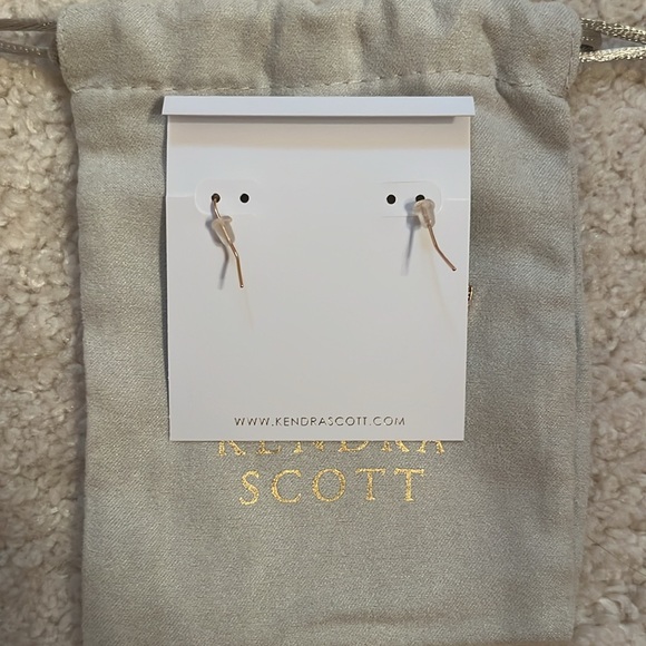 NWT Kendra Scott Teal and Gold Earrings - Picture 3 of 3